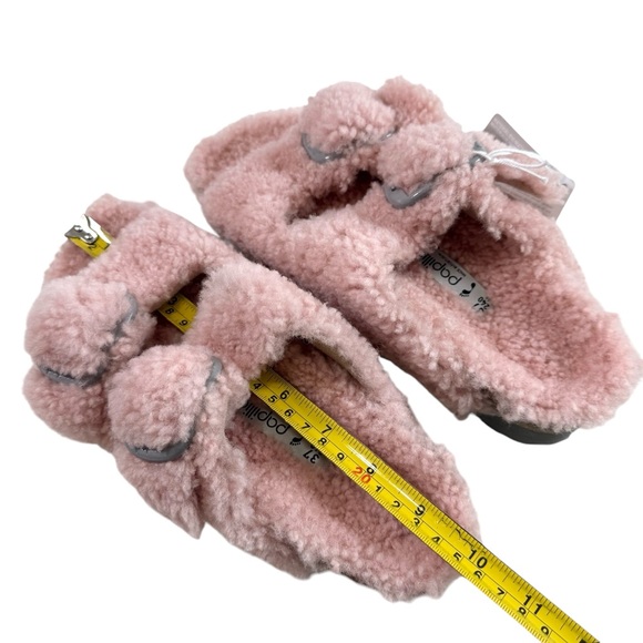 Birkenstock Papillio Arizona Big Buckle Slides in Teddy Crystal Rose Size 37/ L6 - Picture 13 of 16